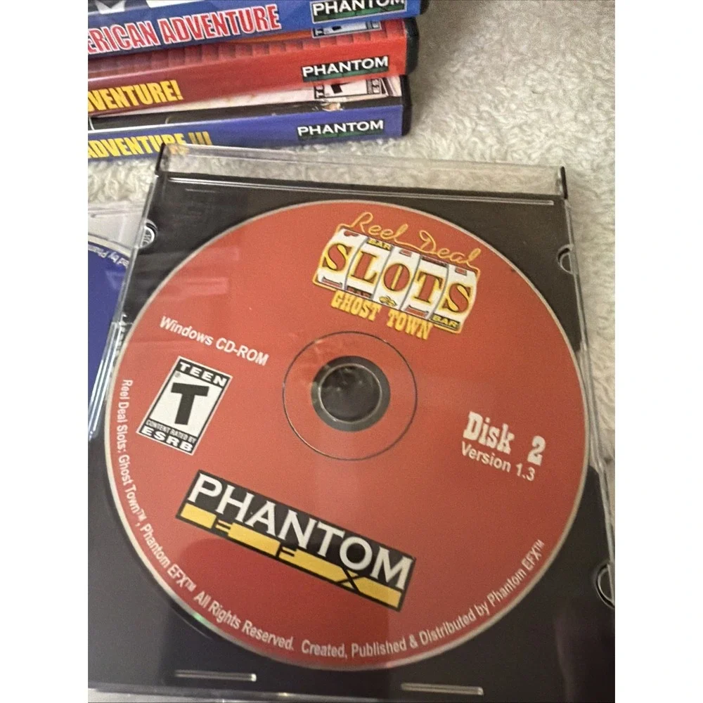 Lot Of 10 Slots PC CD-ROM Games Reel Deal Casino & WMS Slots Phantom Vintage